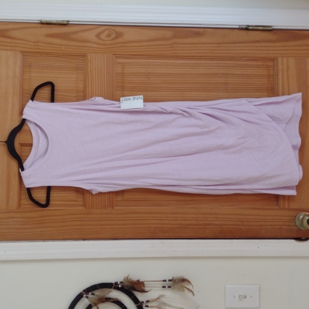 Nine West T-shirt Dress Light Purple Sleeveless Summer  Size - Medium